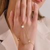 Women's Copper Zircon Finger Chain Hand Jewelry With Star Shape Electroplated Fashion Ins Style Light Luxury Casual Design