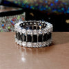 Women's Copper Zircon Full Circle Ring With Geometric Design