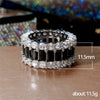 Women's Copper Zircon Full Circle Ring With Geometric Design