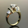 Women's Copper Zircon Geometric Horse Eye Shaped Ring Hand Jewelry