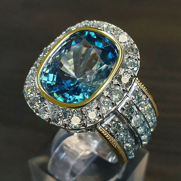 Women's Copper Zircon Geometric Ring Jewelry