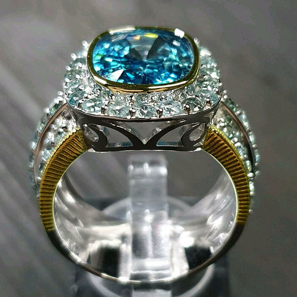 Women's Copper Zircon Geometric Ring Jewelry