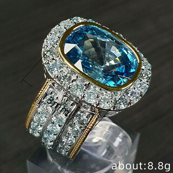 Women's Copper Zircon Geometric Ring Jewelry