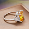 Women's Copper Zircon Geometric Ring