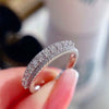 Women's Copper Zircon Geometric Ring