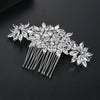 Women's Copper Zircon Geometric Side Hair Comb Electroplated Fashion Bridal Banquet Hair Accessory