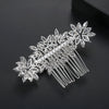 Women's Copper Zircon Geometric Side Hair Comb Electroplated Fashion Bridal Banquet Hair Accessory