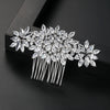 Women's Copper Zircon Geometric Side Hair Comb Electroplated Fashion Bridal Banquet Hair Accessory