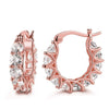 Women's Copper Zircon Geometric Style Earrings