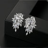 Women's Copper Zircon Geometry Drop Earrings Real Gold Electroplated Fashion Statement Jewelry