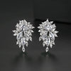 Women's Copper Zircon Geometry Drop Earrings Real Gold Electroplated Fashion Statement Jewelry