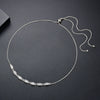 Women's Copper Zircon Necklace With Snake Bone Chain Fashion Long Chain Choker Jewelry