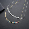 Women's Copper Zircon Necklace With Snake Bone Chain Fashion Long Chain Choker Jewelry