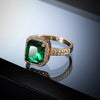 Women's Copper Zircon Ring Light Luxury Geometric Goldplated Jewelry
