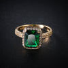 Women's Copper Zircon Ring Light Luxury Geometric Goldplated Jewelry