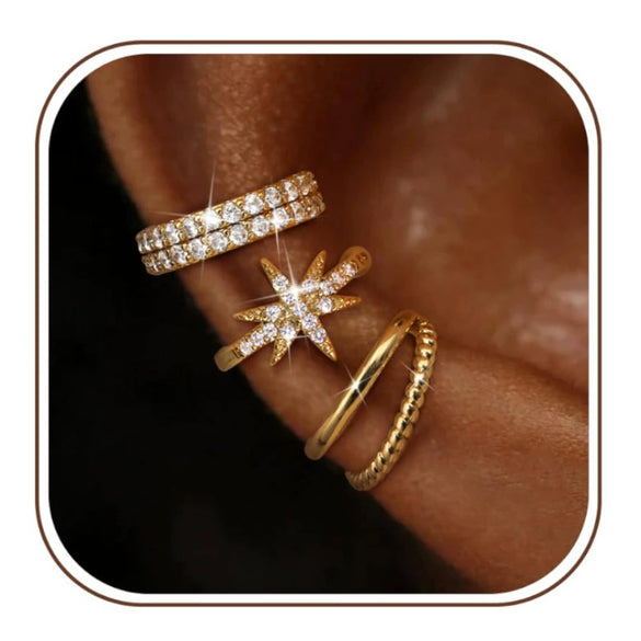 Women's Copper Zircon Six Pointed Star Geometric Earrings With Electroplated Niche Style Design