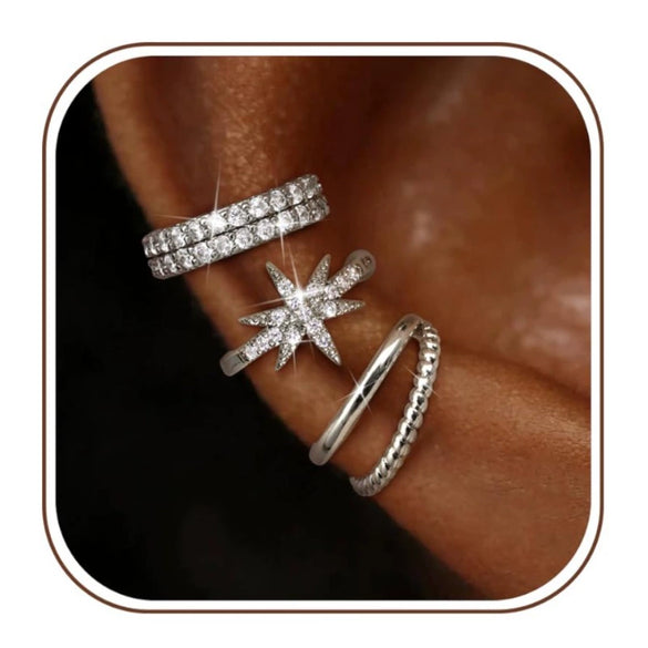 Women's Copper Zircon Six Pointed Star Geometric Earrings With Electroplated Niche Style Design