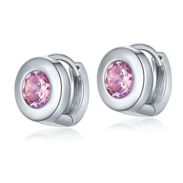 Women's Copper Zircon Star Hoop Earrings Classic Round Ear Buckle Multicolor Natural Style Jewelry Wholesale