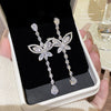 Women's Copper Zirconia Animal Zodiac Style Long Earrings