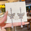Women's Copper Zirconia Animal Zodiac Style Long Earrings