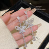 Women's Copper Zirconia Animal Zodiac Style Long Earrings