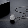 Women's Copper Zirconia Micro Inlaid Drop Pendant Necklace Fashion Jewelry With Regular Chain