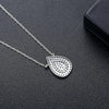 Women's Copper Zirconia Micro Inlaid Drop Pendant Necklace Fashion Jewelry With Regular Chain