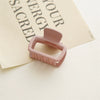 Women's Cream Color Square Hair Grab Clip With Baking Paint Spring And Summer Allmatch Hair Accessory