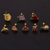 Women's Creative Fruit Style Stainless Steel Inlaid Zircon Earrings