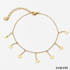 Women's Creative Love Butterfly Fivepointed Star Tassel Pendant Anklet In Stainless Steel With Light Luxury Style And Geometric Design