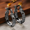 Women's Creative Simple Geometric Flower Copper Earrings With Electroplating