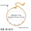 Women's Crossshaped Electroplated Stainless Steel Bracelet And Anklet Set With Cubic Zirconia And Rhinestone Embellishments