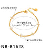 Women's Crossshaped Electroplated Stainless Steel Bracelet And Anklet Set With Cubic Zirconia And Rhinestone Embellishments