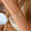 Women's Crossshaped Electroplated Stainless Steel Bracelet And Anklet Set With Cubic Zirconia And Rhinestone Embellishments