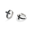 Women's Crossshaped 925 Silver Earrings With Geometric Pattern And Electroplating Treatment