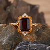 Women's Crown Shaped Crystal Ring In S925 Sterling Silver With Natural Colored Gemstones Topaz Citrine Amethyst