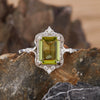Women's Crown Shaped Crystal Ring In S925 Sterling Silver With Natural Colored Gemstones Topaz Citrine Amethyst