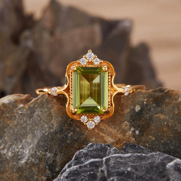Women's Crown Shaped Crystal Ring In S925 Sterling Silver With Natural Colored Gemstones Topaz Citrine Amethyst