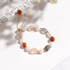 Women's Crystal Bracelet With Dongling Jade And Freshwater Pearl Simple Distinctive Baroque Style