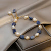 Women's Crystal Bracelet With Dongling Jade And Freshwater Pearl Simple Distinctive Baroque Style