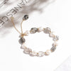 Women's Crystal Bracelet With Dongling Jade And Freshwater Pearl Simple Distinctive Baroque Style