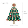 Women's Crystal Christmas Tree Brooch Zinc Alloy Festive Clothing Accessory With Sparkling Point Drill Embellishment