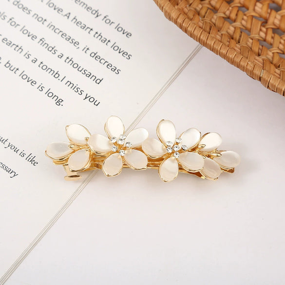 Women's Crystal Diamond Hair Clip With Electroplating Top Clip For Ponytail Accessory