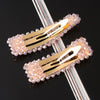 Women's Crystal Geometric Bow Hair Clip Handwoven Bb Clip Hairpin For Bangs Styling