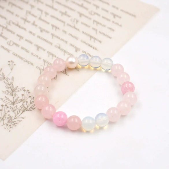 Women's Crystal Geometric Handmade Sweet Colorful Single Circle Beaded Bracelet
