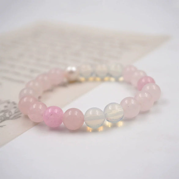 Women's Crystal Geometric Handmade Sweet Colorful Single Circle Beaded Bracelet