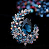 Women's Crystal Moon Brooch Alloy Accessories For Sweaters Autumn And Winter Diamond Design Simple Personality Corsage