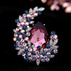 Women's Crystal Moon Brooch Alloy Accessories For Sweaters Autumn And Winter Diamond Design Simple Personality Corsage