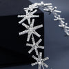 Women's Crystal Star Ribbon Rhinestone Hair Band Elegant Light Luxury Hair Jewelry For Bridesmaids