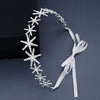 Women's Crystal Star Ribbon Rhinestone Hair Band Elegant Light Luxury Hair Jewelry For Bridesmaids